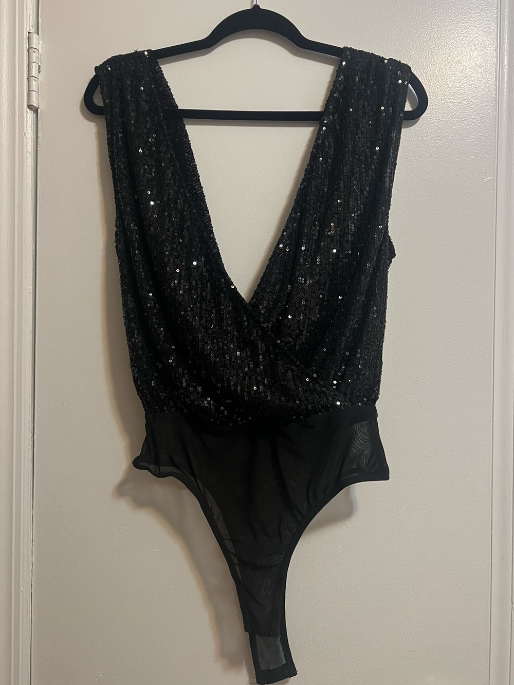 Black sequin bodysuit